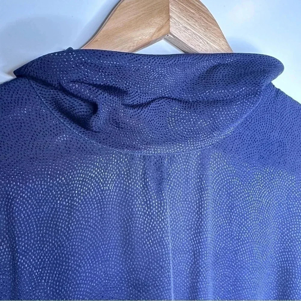 & Other Stories Navy Long Sleeve High Neck Dress Size 12 - Picture 5 of 10